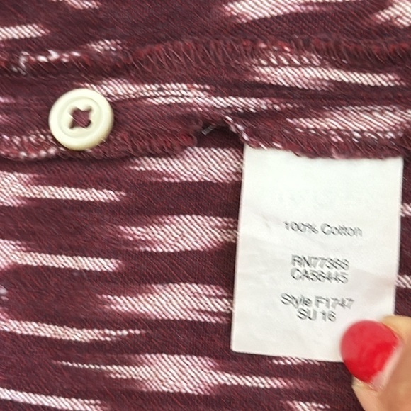 Madewell Moment Button Up in Ikat Print, XS - Picture 9 of 12